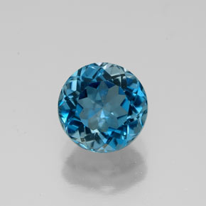 1.89 ct Blue Topaz Gemstone, Topaz Gem in Round Facet Shape for Sale.