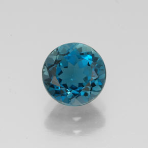 1.64 ct Blue Topaz Gemstone, Topaz Gem in Round Facet Shape for Sale.
