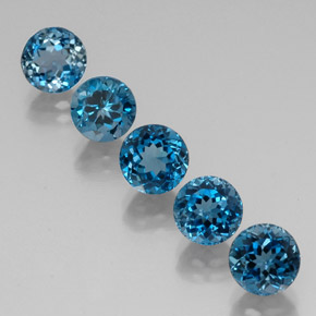 9.70 ct Blue Topaz Gemstone, Topaz Gem in Round Facet Shape for Sale.
