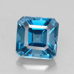 1.93 ct Blue Topaz Gemstone, Topaz Gem in Octagon Facet Shape for Sale.