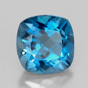 2.63 ct Blue Topaz Stone, Natural Topaz in Cushion-Cut Shape for Sale