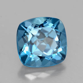 2.71 ct Blue Topaz Stone, Natural Topaz in Cushion-Cut Shape for Sale