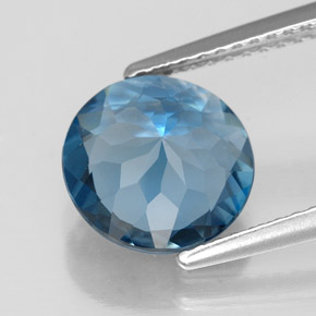 Topaz Gemstone in 9 mm (calibrated) Size for Sale, Topaz Stone in London Blue Color