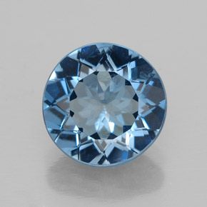2.83 ct Blue Topaz Gemstone, Topaz Gem in Round Facet Shape for Sale.