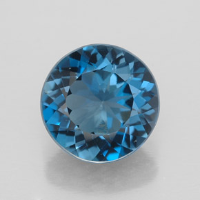 2.87 ct Blue Topaz Gemstone, Topaz Gem in Round Facet Shape for Sale.