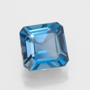 1.78 ct Blue Topaz Stone, Natural Topaz in Octagon Facet Shape for Sale