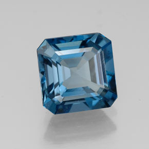 1.87 ct Blue Topaz Stone, Natural Topaz in Octagon Facet Shape for Sale
