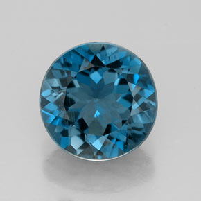2.86 ct Blue Topaz Gemstone, Topaz Gem in Round Facet Shape for Sale.