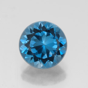 2.36 ct Blue Topaz Gemstone, Topaz Gem in Round Facet Shape for Sale.