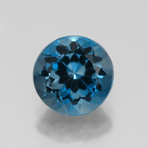 2.41 ct Blue Topaz Gemstone, Topaz Gem in Round Facet Shape for Sale.