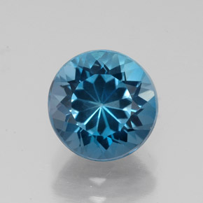 2.47 ct Blue Topaz Gemstone, Topaz Gem in Round Facet Shape for Sale.