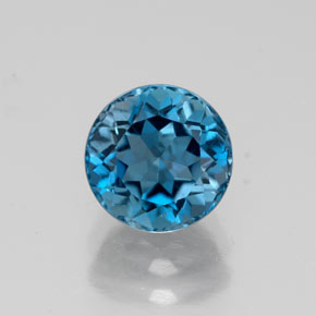 1.94 ct Blue Topaz Gemstone, Topaz Gem in Round Facet Shape for Sale.