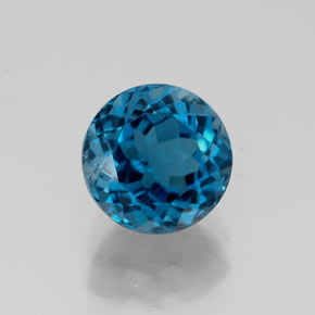 1.91 ct Blue Topaz Gemstone, Topaz Gem in Round Facet Shape for Sale.