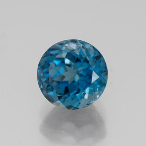 2.05 ct Blue Topaz Gemstone, Topaz Gem in Round Facet Shape for Sale.