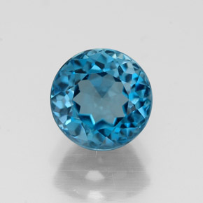 1.89 ct Blue Topaz Gemstone, Topaz Gem in Round Facet Shape for Sale.