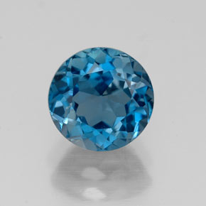 1.90 ct Blue Topaz Gemstone, Topaz Gem in Round Facet Shape for Sale.