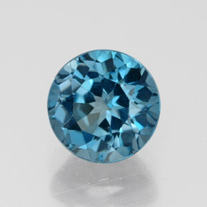 1.82 ct Blue Topaz Gemstone, Topaz Gem in Round Facet Shape for Sale.