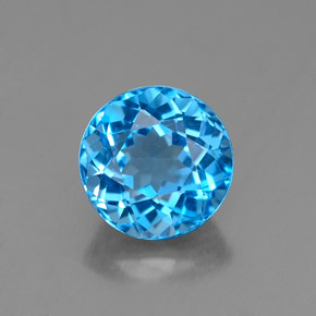1.95 ct Blue Topaz Gemstone, Topaz Gem in Round Facet Shape for Sale.