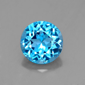 1.97 ct Blue Topaz Gemstone, Topaz Gem in Round Facet Shape for Sale.
