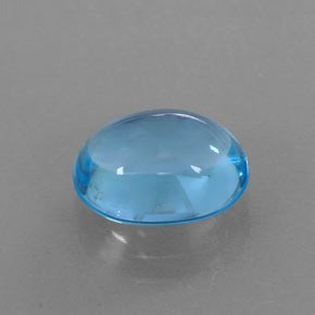 4.09 ct Blue Topaz Stone, Natural Topaz in Oval Cabochon Shape for Sale