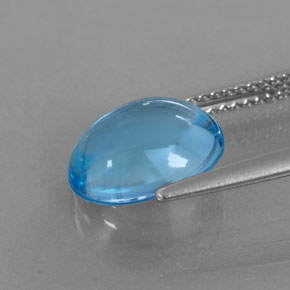 Topaz Gemstone in 11 x 9 mm (calibrated) Size for Sale, Topaz Stone in Swiss Blue Color