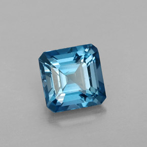 1.40 ct Blue Topaz Stone, Natural Topaz in Octagon Facet Shape for Sale