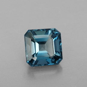 1.51 ct Blue Topaz Stone, Natural Topaz in Octagon Facet Shape for Sale