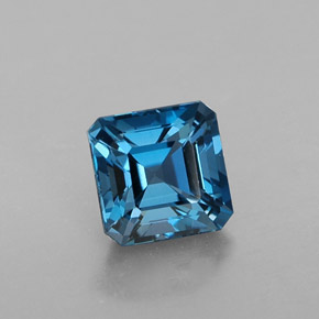 1.60 ct Blue Topaz Gemstone, Topaz Gem in Octagon Facet Shape for Sale.