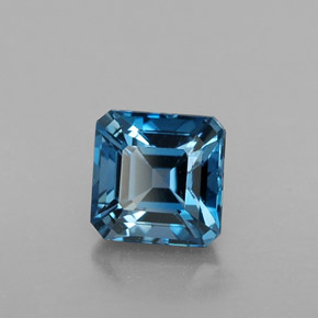 1.60 ct Blue Topaz Stone, Natural Topaz in Octagon Facet Shape for Sale