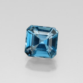 1.43 ct Blue Topaz Gemstone, Topaz Gem in Octagon Facet Shape for Sale.