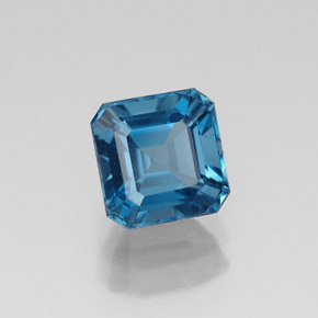 1.79 ct Blue Topaz Stone, Natural Topaz in Octagon Facet Shape for Sale