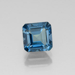 1.48 ct Blue Topaz Gemstone, Topaz Gem in Octagon Facet Shape for Sale.