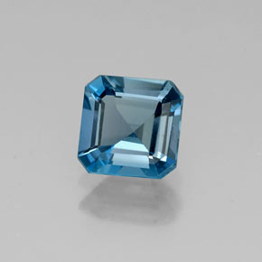 1.15 ct Blue Topaz Gemstone, Topaz Gem in Octagon Facet Shape for Sale.