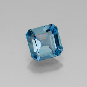 1.15 ct Blue Topaz Stone, Natural Topaz in Octagon Facet Shape for Sale