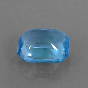 3.45 ct Blue Topaz Stone, Natural Topaz in Octagon Cabochon Shape for Sale