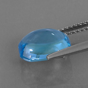Topaz Gemstone in 9.6 x 7.7 mm Size for Sale, Topaz Stone in Swiss Blue Color