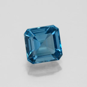1.40 ct Blue Topaz Gemstone, Topaz Gem in Octagon Facet Shape for Sale.