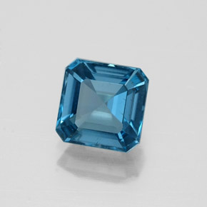 1.40 ct Blue Topaz Stone, Natural Topaz in Octagon Facet Shape for Sale