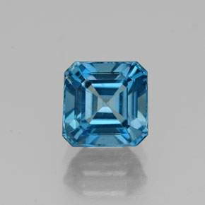 1.71 ct Blue Topaz Gemstone, Topaz Gem in Octagon Facet Shape for Sale.