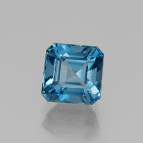 1.71 ct Blue Topaz Stone, Natural Topaz in Octagon Facet Shape for Sale