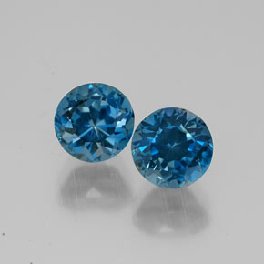 2.42 ct Blue Topaz Gemstone, Topaz Gem in Round Facet Shape for Sale.