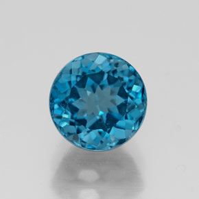 1.99 ct Blue Topaz Gemstone, Topaz Gem in Round Facet Shape for Sale.