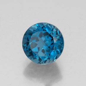 1.83 ct Blue Topaz Stone, Natural Topaz in Round Facet Shape for Sale