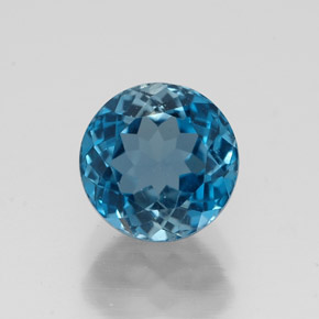 1.92 ct Blue Topaz Gemstone, Topaz Gem in Round Facet Shape for Sale.