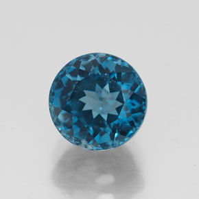1.98 ct Blue Topaz Gemstone, Topaz Gem in Round Facet Shape for Sale.