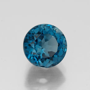 1.98 ct Blue Topaz Stone, Natural Topaz in Round Facet Shape for Sale