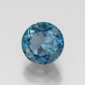 1.90 ct Blue Topaz Stone, Natural Topaz in Round Facet Shape for Sale