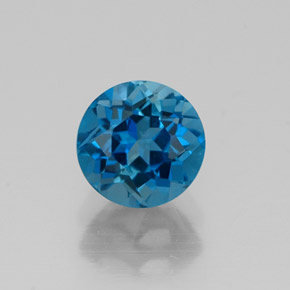 1.21 ct Blue Topaz Gemstone, Topaz Gem in Round Facet Shape for Sale.