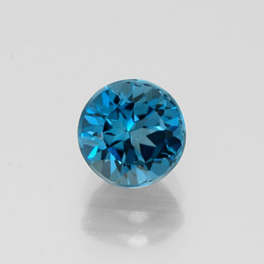 1.33 ct Blue Topaz Gemstone, Topaz Gem in Round Facet Shape for Sale.