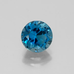 1.68 ct Blue Topaz Gemstone, Topaz Gem in Round Facet Shape for Sale.